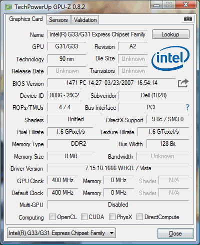 ultima actualizacion intel g33 g31 express chipset family